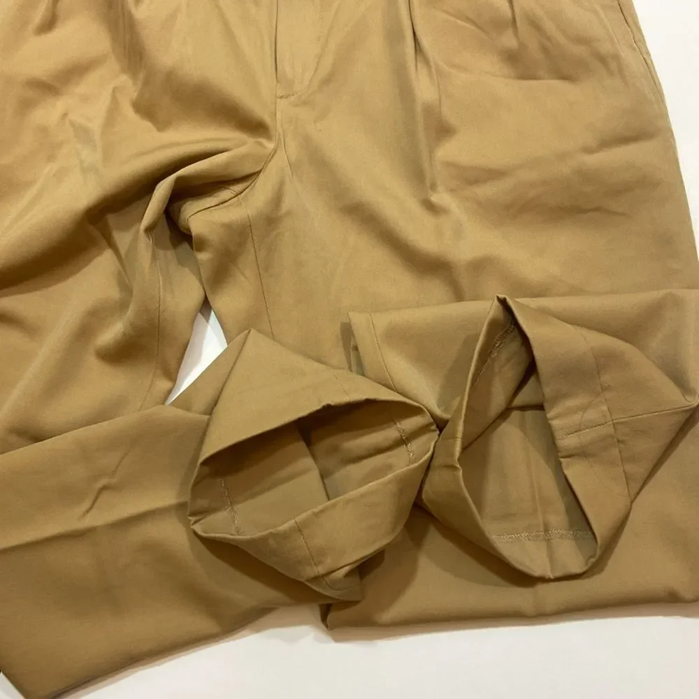 VTG,Elite Iandes End Men's Tan Pants Size 36 R Made In Mexico 💯 Wool Dry Clean